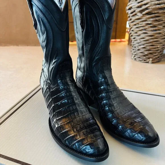 NWT Rujo Boots Mens The Blake Caiman Midnight Black 10.5 D Boxed - Picture 2 of 12